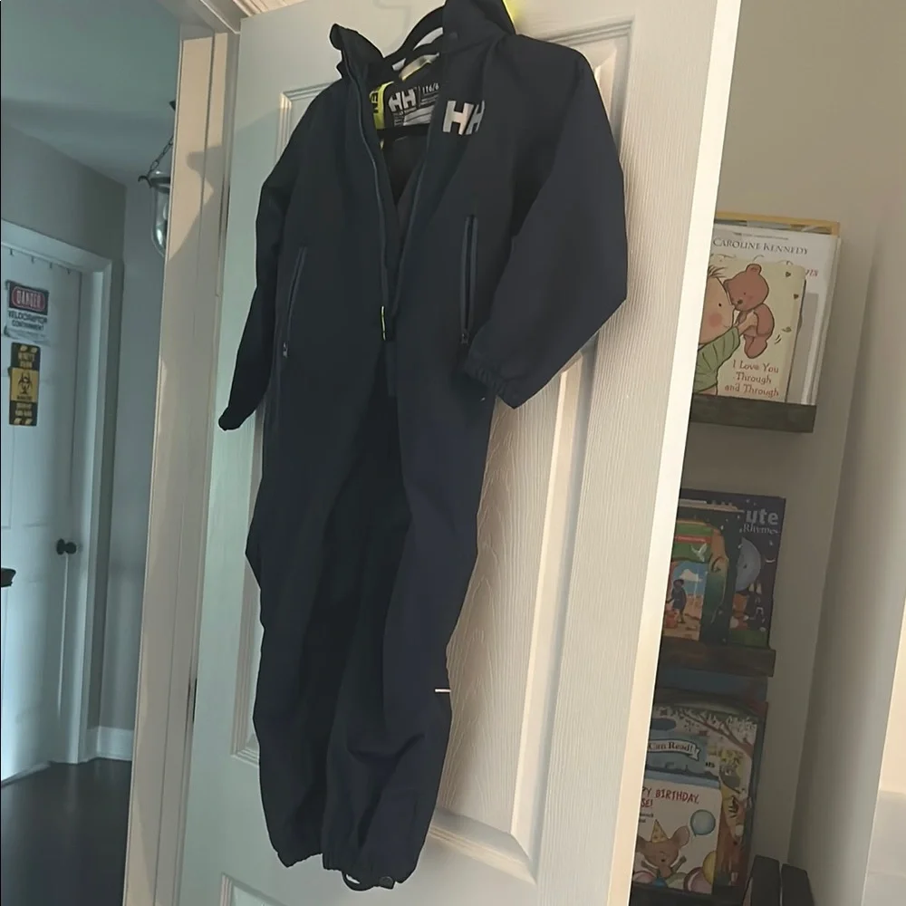 Helly Hansen Kids Navy Waterproof One-Piece snowsuit size 6
